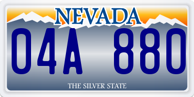 NV license plate 04A880