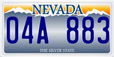 NV license plate 04A883
