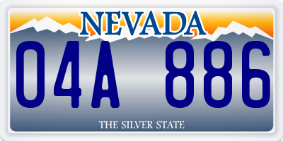 NV license plate 04A886