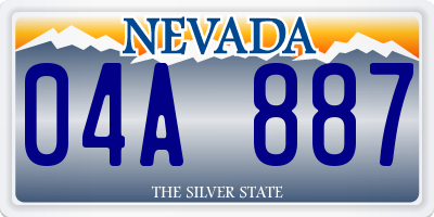 NV license plate 04A887