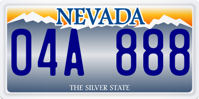 NV license plate 04A888