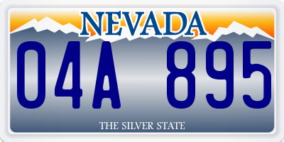 NV license plate 04A895