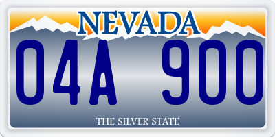 NV license plate 04A900