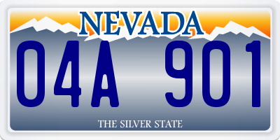 NV license plate 04A901