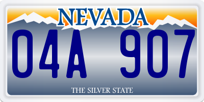 NV license plate 04A907