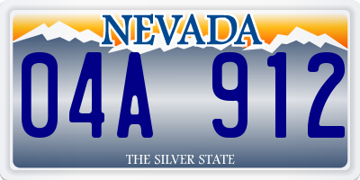 NV license plate 04A912