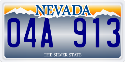 NV license plate 04A913