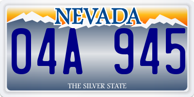 NV license plate 04A945