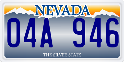 NV license plate 04A946