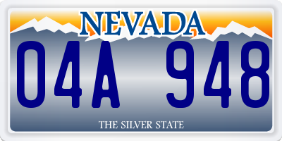 NV license plate 04A948