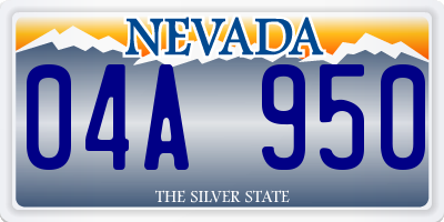 NV license plate 04A950