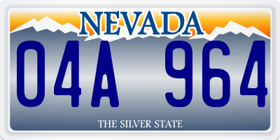 NV license plate 04A964