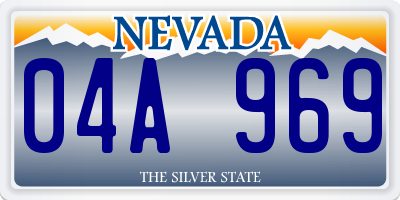 NV license plate 04A969