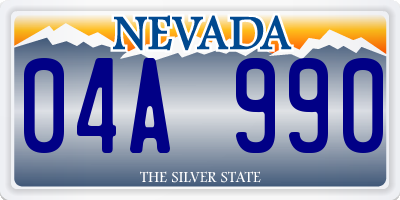 NV license plate 04A990