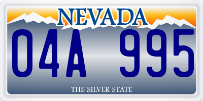 NV license plate 04A995