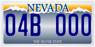 NV license plate 04B000