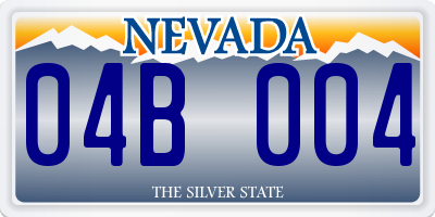 NV license plate 04B004