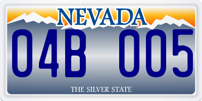 NV license plate 04B005