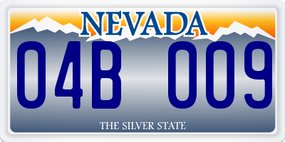 NV license plate 04B009
