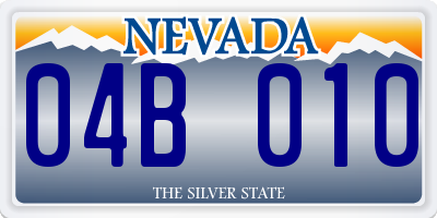 NV license plate 04B010