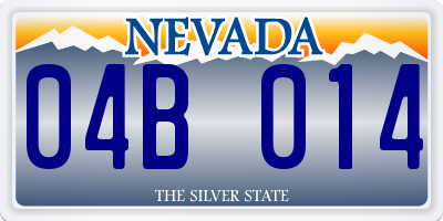 NV license plate 04B014