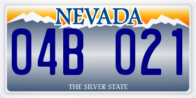 NV license plate 04B021