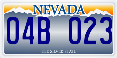 NV license plate 04B023