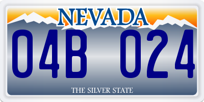 NV license plate 04B024
