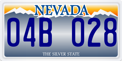 NV license plate 04B028