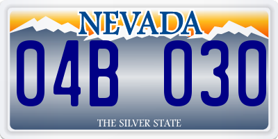 NV license plate 04B030