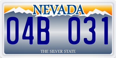 NV license plate 04B031