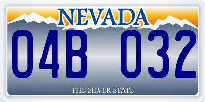 NV license plate 04B032