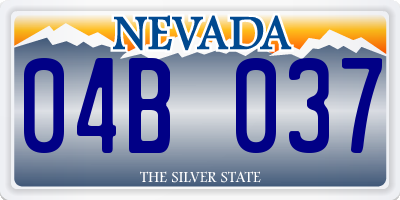 NV license plate 04B037