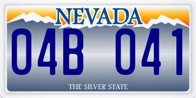 NV license plate 04B041