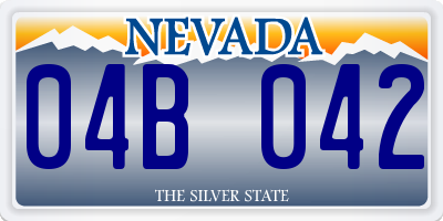 NV license plate 04B042