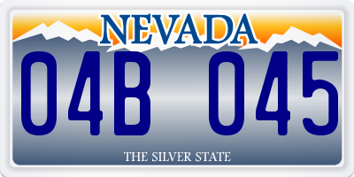 NV license plate 04B045
