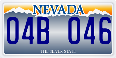 NV license plate 04B046