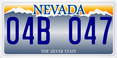 NV license plate 04B047