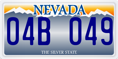 NV license plate 04B049