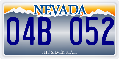 NV license plate 04B052