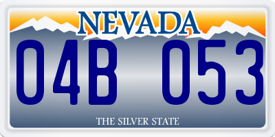 NV license plate 04B053