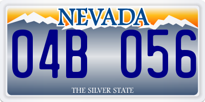 NV license plate 04B056