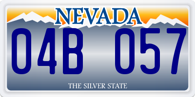 NV license plate 04B057