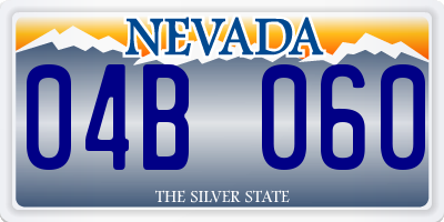 NV license plate 04B060