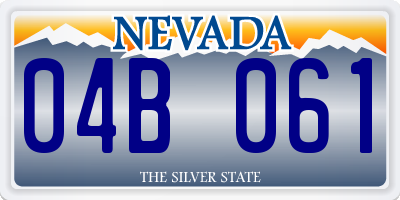 NV license plate 04B061