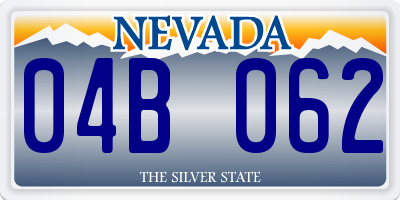 NV license plate 04B062