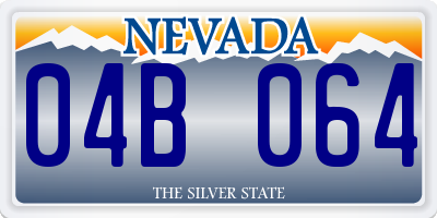 NV license plate 04B064
