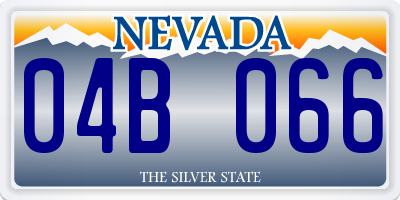 NV license plate 04B066