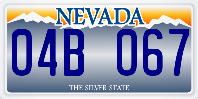 NV license plate 04B067