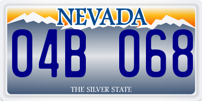 NV license plate 04B068